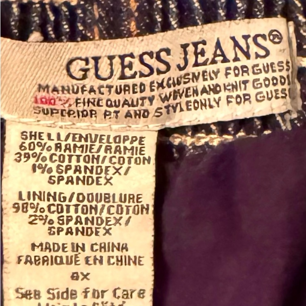 GUESS Girls denim skirt with sparking embellishments & built in shorts size 6x - Picture 4 of 6